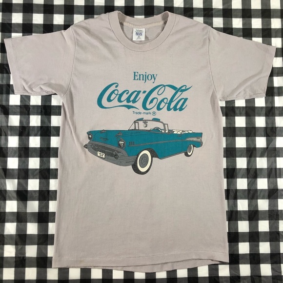 Right Image Other - Coca Cola 57 Chevrolet Bel Air Car Chevy Coke Tee